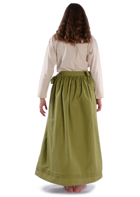 Mittelalter Schürze Widga in Hellgrün Rückansicht