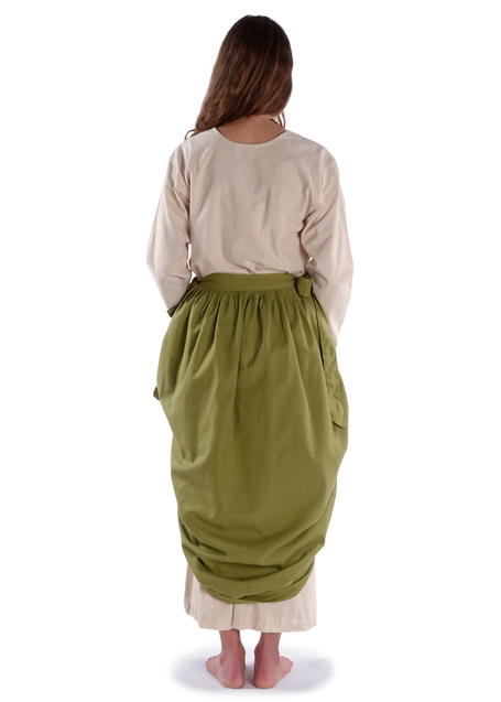 Mittelalter Schürze Widga in Hellgrün Rückansicht 2