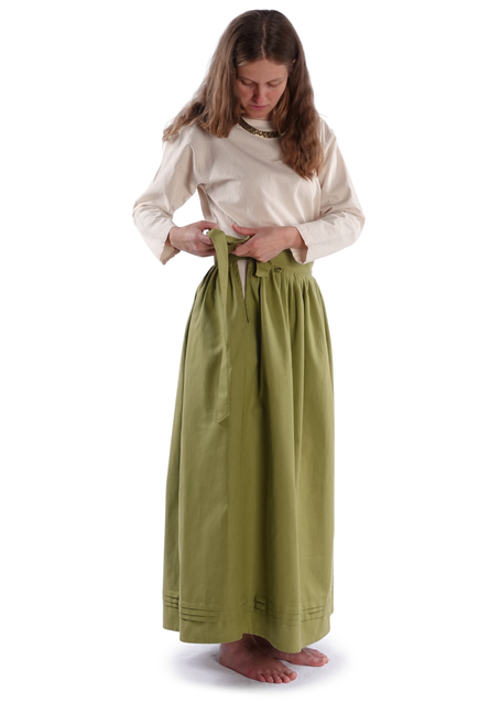 Mittelalter Schürze Widga in Hellgrün Detailansicht 6