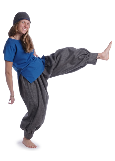 Wikinger Hose Eydis in Grau Frontansicht