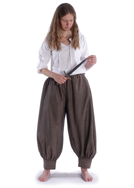 Wikinger Hose Minja in MISSING: fb-brown-black Frontansicht 2