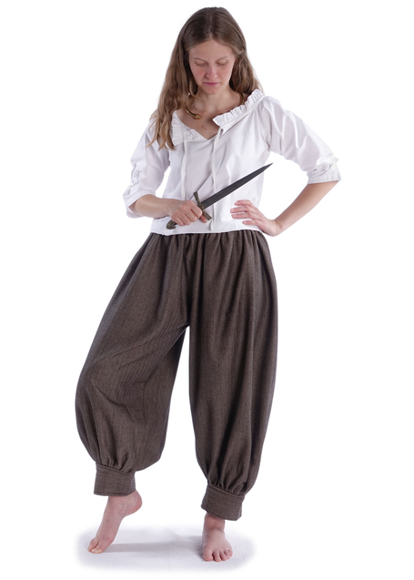 Wikinger Hose Minja in MISSING: fb-brown-black Frontansicht 5