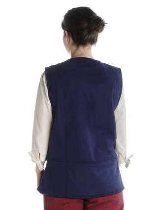 Mittelalter Wams Flordibel  in Blau Rückansicht