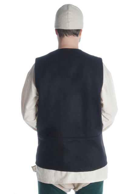 Mittelalter Wams Alkuin in Schwarz Rückansicht