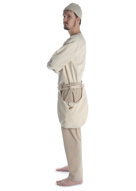 Mittelalter Tasche Egil in Beige Frontansicht 3