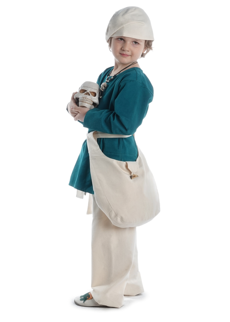 Mittelalter Tasche Egil in Beige Frontansicht 4