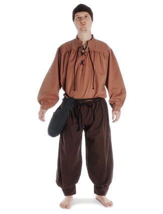 Mittelalter Tasche Egil in Schwarz Seitenansicht 5