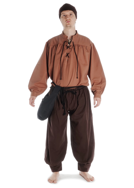 Mittelalter Tasche Egil in Schwarz Seitenansicht 5