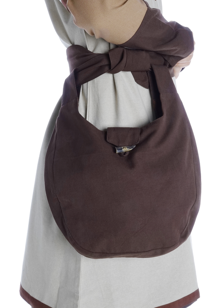 Mittelalter Tasche Egil in Braun Frontansicht 2