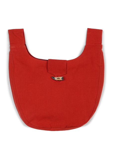 Mittelalter Tasche Egil in Feuerrot Frontansicht