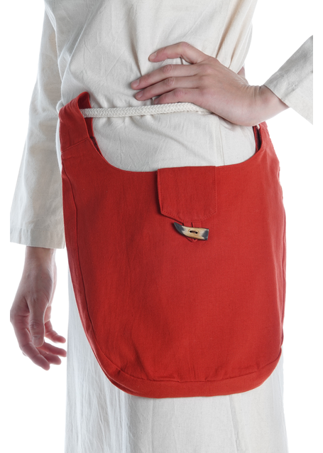 Mittelalter Tasche Egil in Feuerrot Frontansicht 2