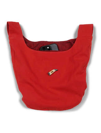 Mittelalter Tasche Egil in Feuerrot Frontansicht 4