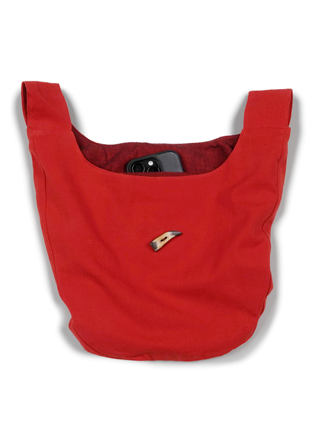 Mittelalter Tasche Egil in Feuerrot Frontansicht 4