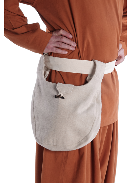 Mittelalter Tasche Egil in Schwarz Frontansicht 5
