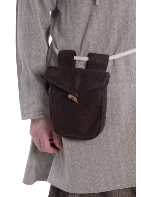 Mittelalter Tasche Egil in Braun Frontansicht 5