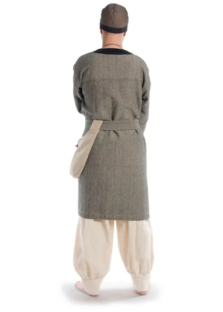 Mittelalter Tasche Egil in Hanffarben Rückansicht