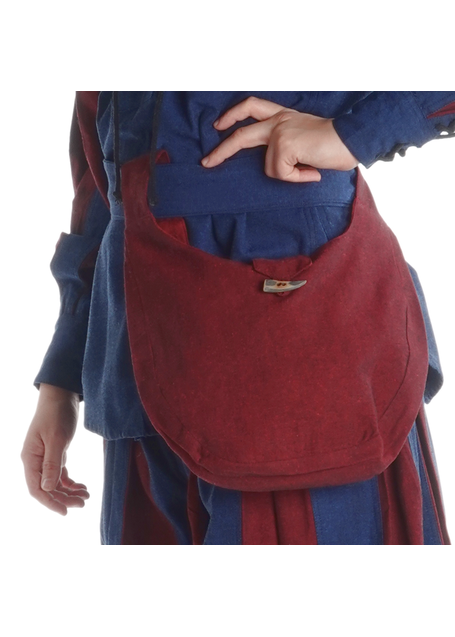 Mittelalter Tasche Egil in Rot Frontansicht 2