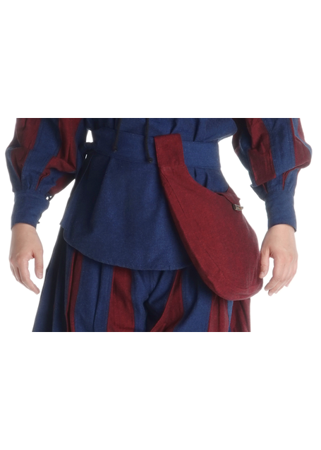 Mittelalter Tasche Egil in Rot Seitenansicht