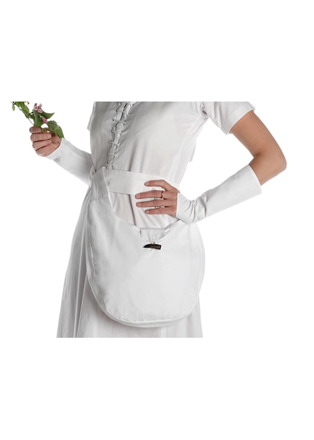 Mittelalter Tasche Egil in Weiß Frontansicht 2
