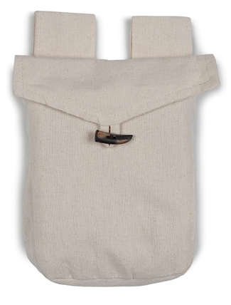 Mittelalter Tasche Widia in Beige Frontansicht