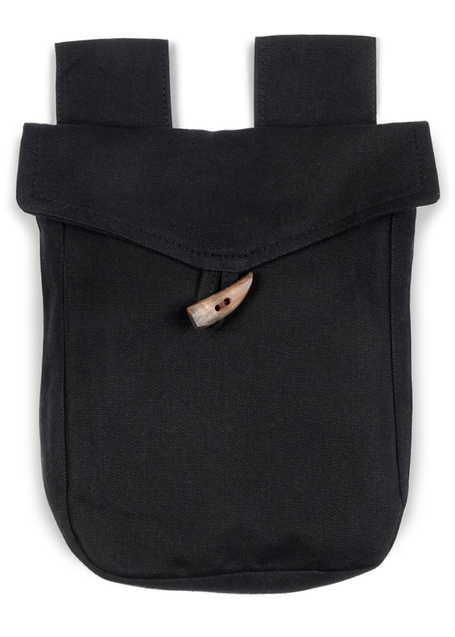 Mittelalter Tasche Widia in Schwarz Frontansicht