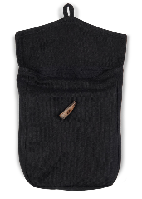 Mittelalter Tasche Widia in Schwarz Frontansicht 2