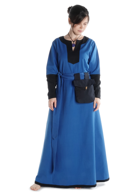 Mittelalter Tasche Widia in Schwarz Frontansicht 6