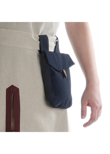 Mittelalter Tasche Widia in Schwarz Seitenansicht