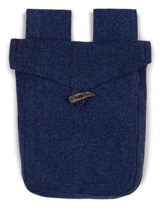 Mittelalter Tasche Widia in Blau Frontansicht