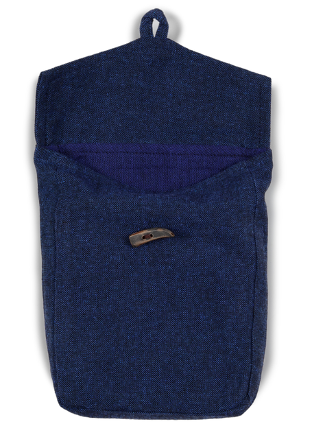 Mittelalter Tasche Widia in Blau Frontansicht 2