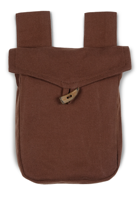 Mittelalter Tasche Widia in Braun Frontansicht