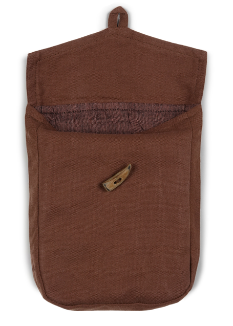 Mittelalter Tasche Widia in Braun Frontansicht 2