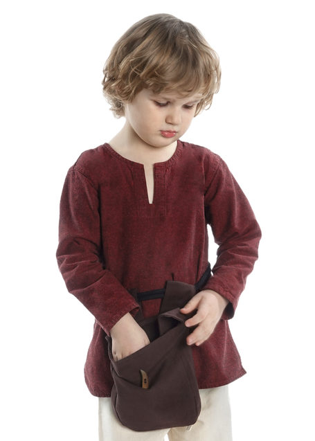 Mittelalter Tasche Widia in Braun Frontansicht 4