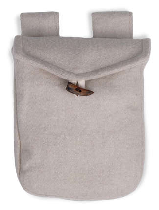 Mittelalter Tasche Widia in Beige Frontansicht