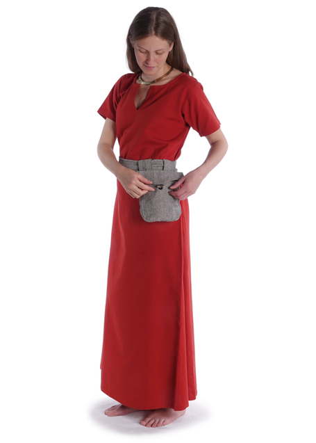 Mittelalter Tasche Widia in Fischgrät Schwarz-Weiß Frontansicht 10