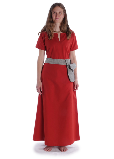 Mittelalter Tasche Widia in Fischgrät Schwarz-Weiß Frontansicht 12