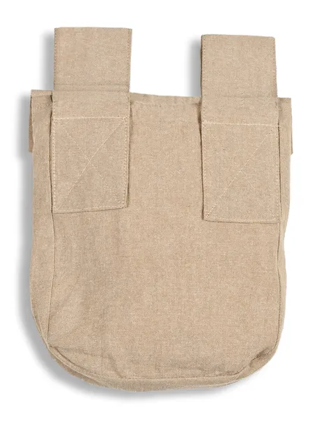 Mittelalter Tasche Widia in Hanffarben Rückansicht