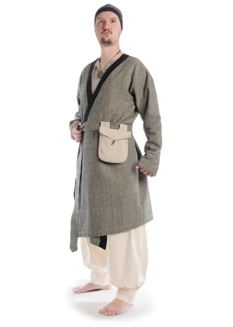 Mittelalter Tasche Widia in Hanffarben Frontansicht 3