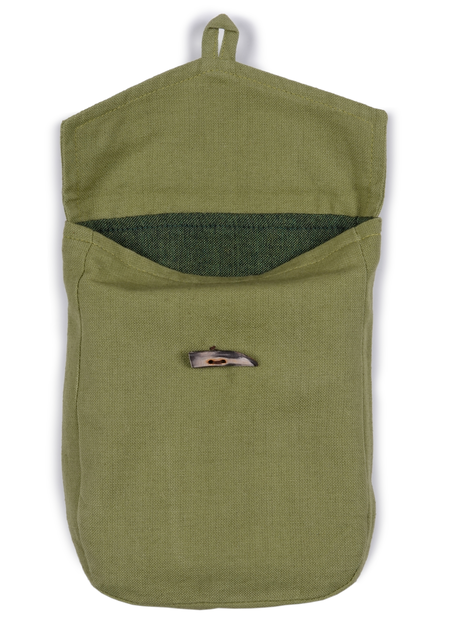 Mittelalter Tasche Widia in Hellgrün Frontansicht 2