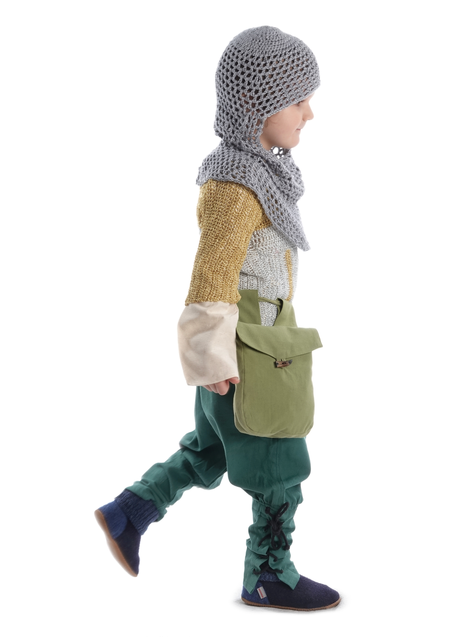 Mittelalter Tasche Widia in Hellgrün Frontansicht 3