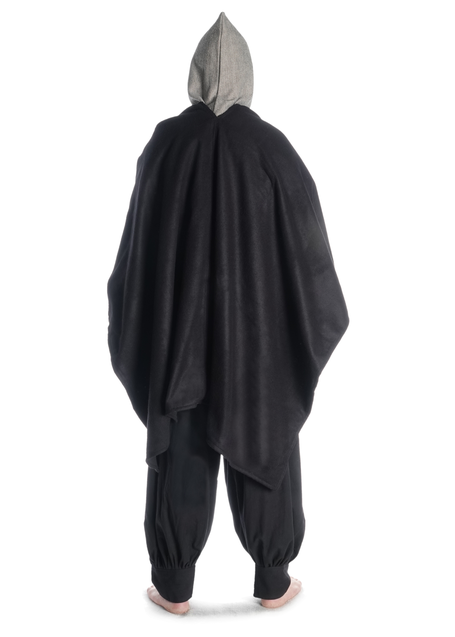 Mittelalter Umhang Bragi in Schwarz Rückansicht