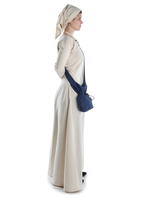 Mittelalter Kleid Hildegunde in Beige Seitenansicht 2