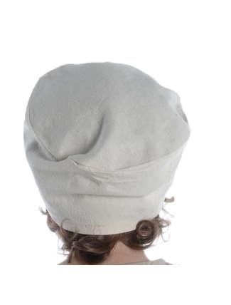 Mittelalter Kappe Petrus in Beige Rückansicht