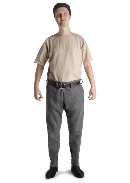 Wikinger Thorsberghose Hugin in Grau Frontansicht