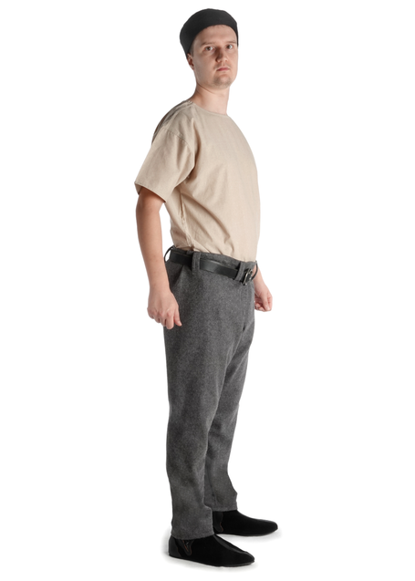 Wikinger Thorsberghose Hugin in Grau Seitenansicht