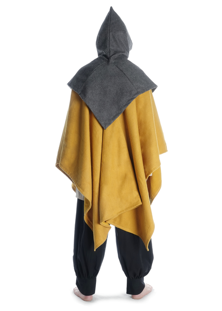 Wikinger Skjoldehamn-Kapuze Limme in Grau Rückansicht