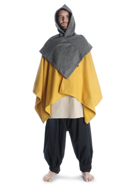 Wikinger Skjoldehamn-Kapuze Limme in Grau Frontansicht