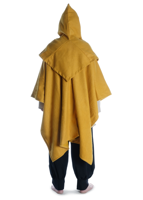 Wikinger Skjoldehamn-Kapuze Limme in Gelb Rückansicht