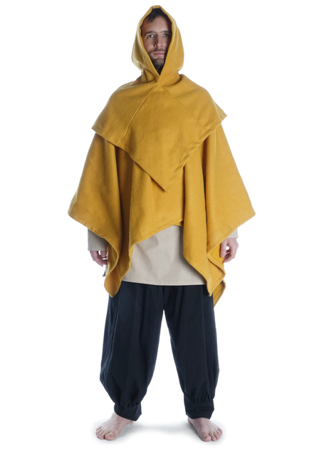 Wikinger Skjoldehamn-Kapuze Limme in Gelb Frontansicht