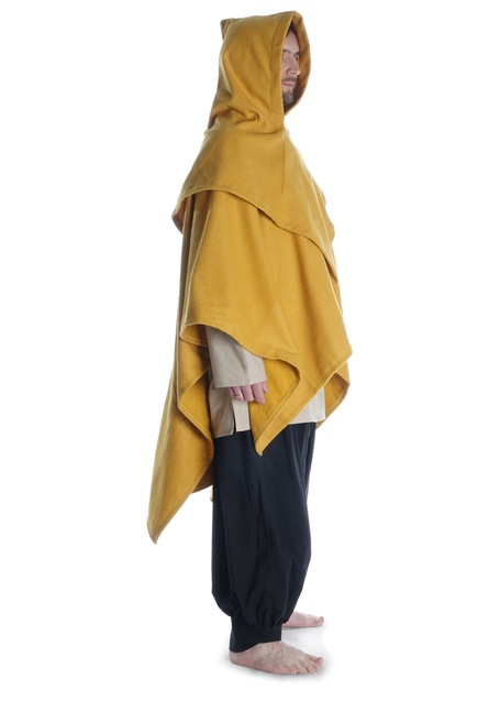 Wikinger Skjoldehamn-Kapuze Limme in Gelb Seitenansicht